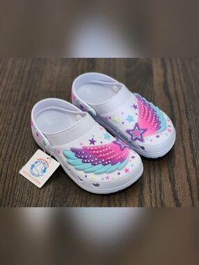 Skechers Foamies Wing Star Light Up Shoes NWT